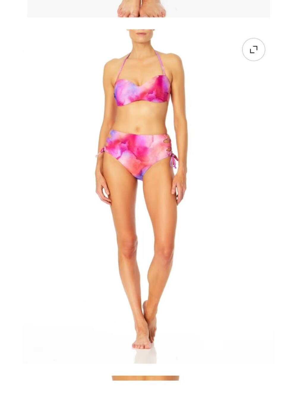 Sandflower Women's Canyon Warm High Waist 2pc Swimsuit top Sz M bottoms Sz L